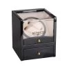 Mainspring Black Gloss Double Winder With Drawer - A19132