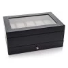 Mele & Co Ten Part Black Watch Box - A1958