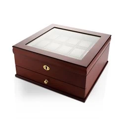Mele & Co Lockable Fifteen Part Wooden Watch Box - A1997