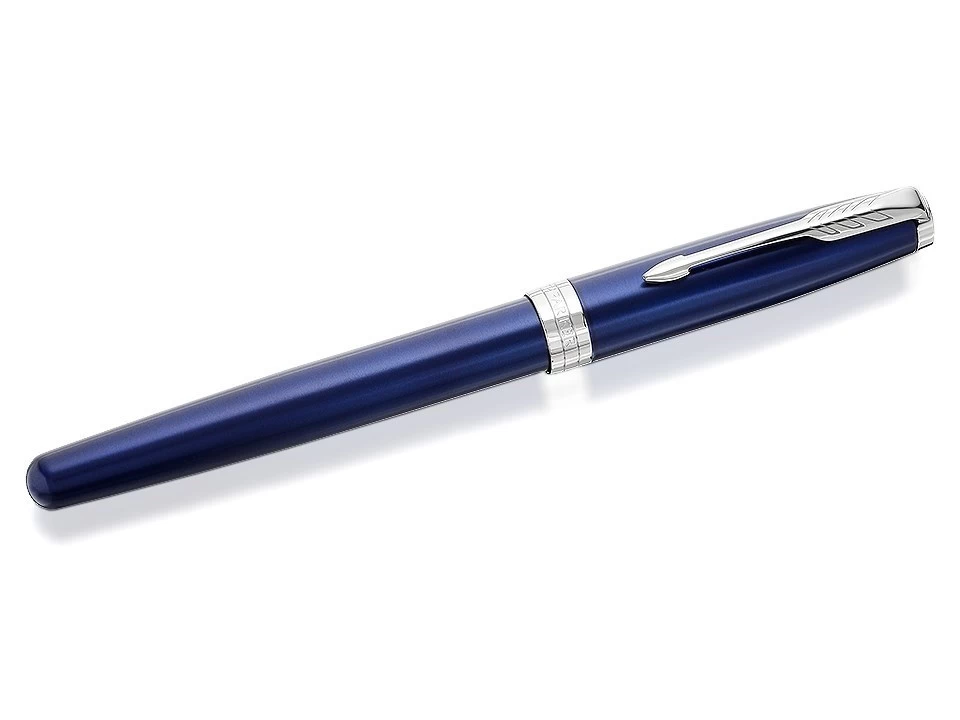 Parker® Parker Sonnet 1945364 Blue And Chrome Trim Fountain Pen - A2369