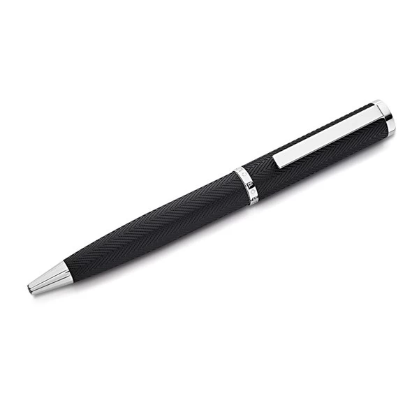 Hugo Boss Formation Herringbone Black Ballpoint Pen - A2491
