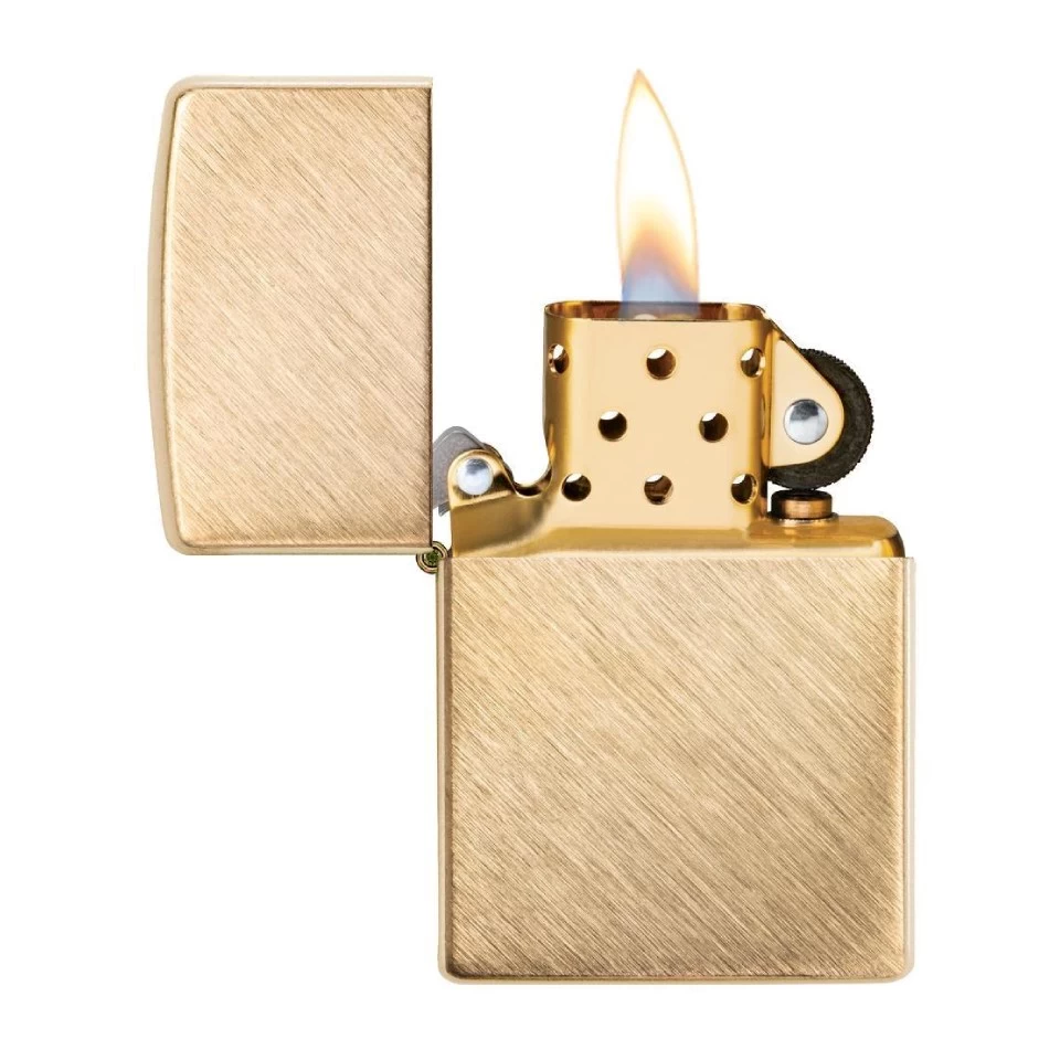 Zippo Herringbone Sweep Brass Lighter - A2658 - Image 2