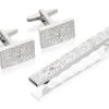 Crystal Set Cufflinks And Tie Slide Set - A4525