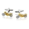 Two Tone Motorbike Cufflinks - A4544