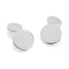 Sterling Silver Round Engravable Cufflinks - A4630
