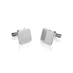 Sterling Silver Square Cufflinks - A4725