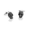 Black Enamel Skull Cufflinks - A5213