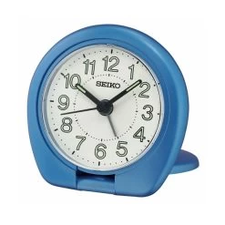 Seiko QHT018L Blue Folding Travel Alarm Clock - C0555