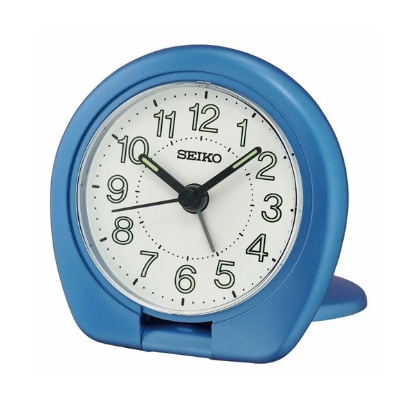 Seiko QHT018L Blue Folding Travel Alarm Clock - C0555