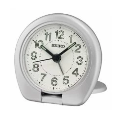 Seiko QHT018S Silver Folding Travel Alarm Clock - C0556