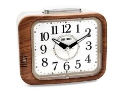 Seiko QHK046B Wood Effect Alarm Clock - C0622