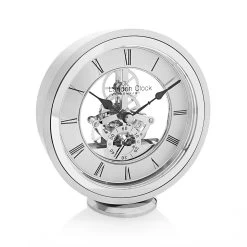 London Clock Round Skeleton Mantel Clock - C1272