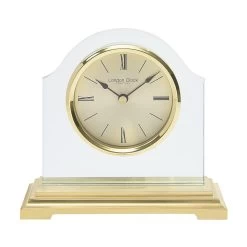 London Clock Glass Arch Mantel Clock - C1275