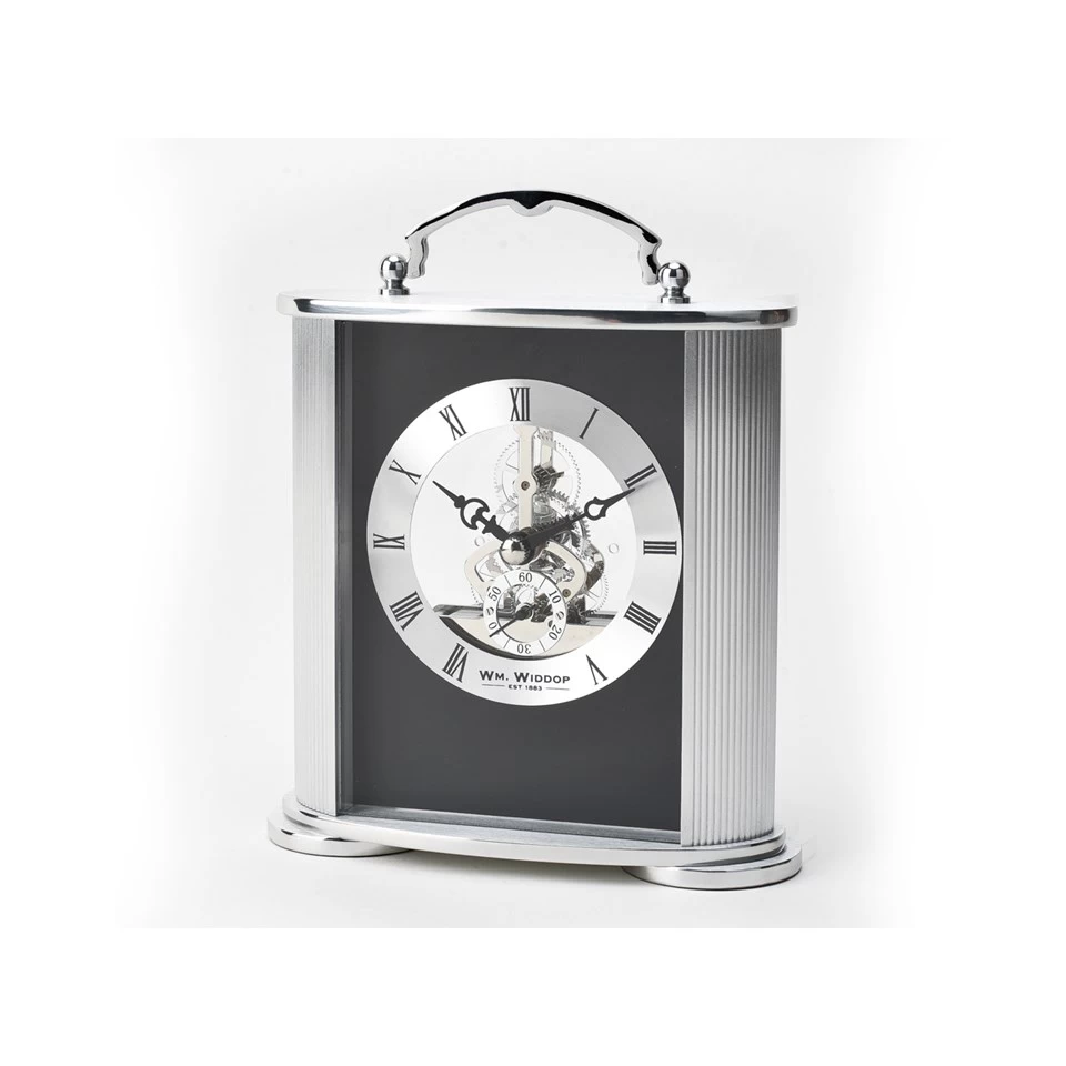 Widdop Brushed Aluminium Carriage Clock - C1738 - Image 2
