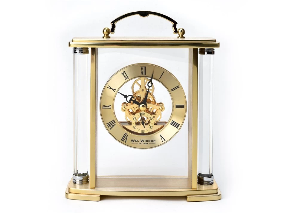 Widdop Gold Plated Aluminium Carriage Clock - C1740