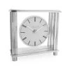 London Clock Silver Tone Glass Mantel Clock - C1759