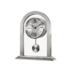 Acctim Silver Arched Pendulum Mantel Clock - C1763