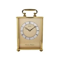 Seiko QHJ201G Brass Chiming Carriage Clock - C1773