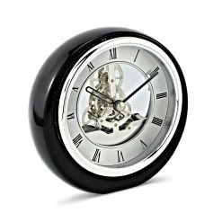 David Peterson SKC17/S Black Chrome Skeleton Mantel Clock - C18115