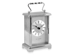 Widdop Silver Tone Carriage Clock - C1830