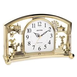 Rhythm Gilt Mantel Clock - C2861