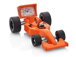 Miniature Orange Racing Car Clock - C2939