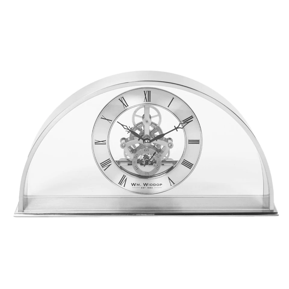 Widdop Silver Arch Skeleton Mantel Clock - C3017