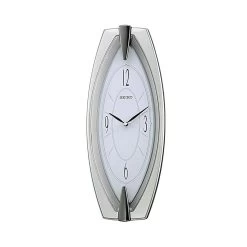 Seiko QXA342S Elongated Silver Case Wall Clock - C5713