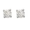 18ct White Gold Diamond Solitaire Stud Earrings - 1/2ct Per Pair - D4525