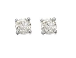 18ct White Gold Diamond Solitaire Stud Earrings - 1/2ct Per Pair - D4525