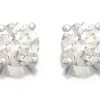 18ct White Gold 1 Carat Diamond Solitaire Stud Earrings - D4530
