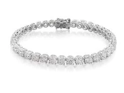 18ct White Gold Diamond Tennis Bracelet - 21-23 Carats - D45920