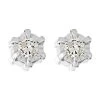 9ct Gold Diamond Solitaire Stud Earrings - 30pts Per Pair - D54123
