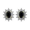 9ct Gold Sapphire And Diamond Stud Earrings - 1/4ct Per Pair - D54128