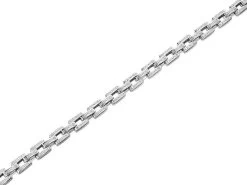 9ct White Gold Diamond Brick Link Bracelet - 1/2ct - D5720