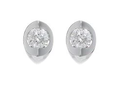 Love It! 9ct White Gold Diamond Solitaire Stud Earrings - 17pts Per Pair - D62326