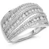 9ct White Gold 1 Carat Diamond Band Ring - D72127