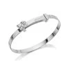D For Diamond Silver Angel Baby Bangle - D8541