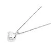 D For Diamond Silver Diamond Set Children's Heart Locket - D8543