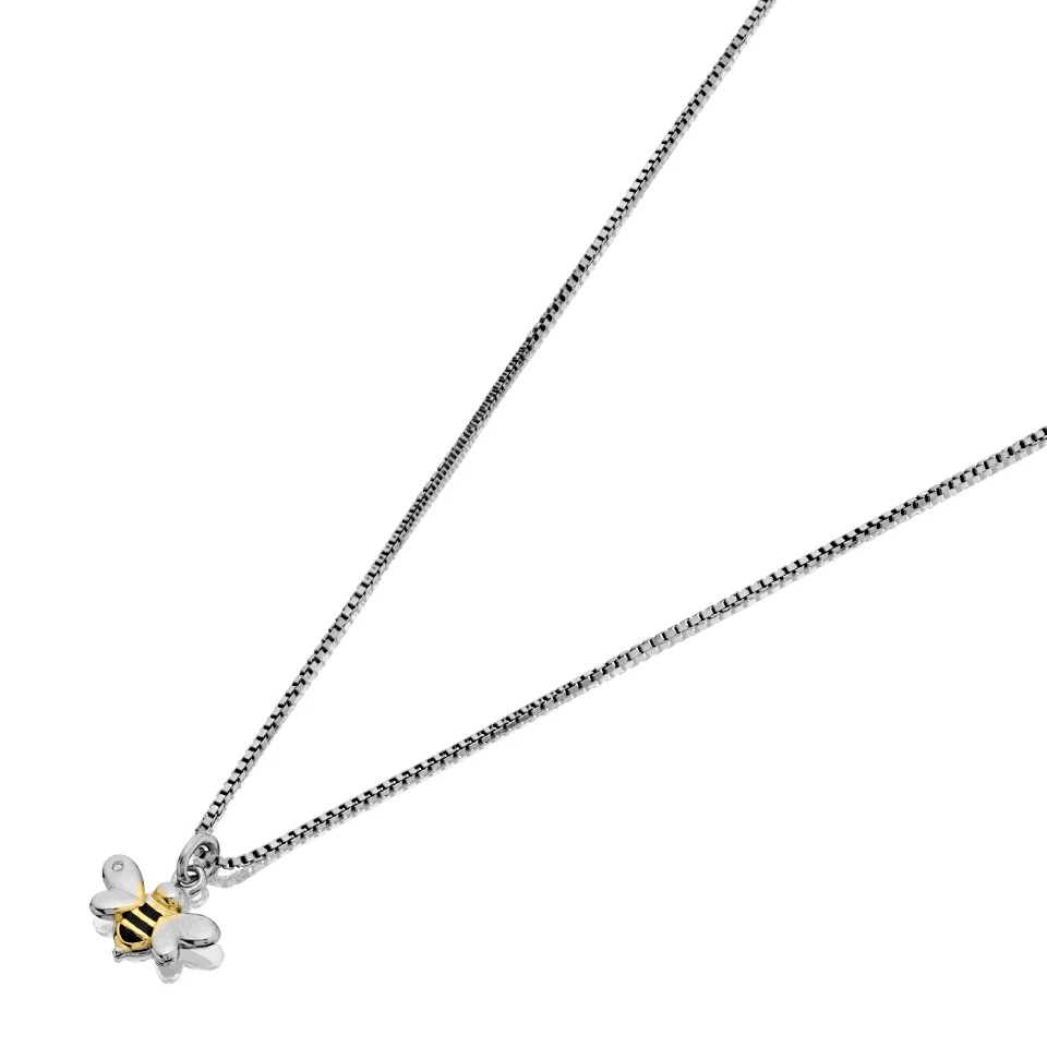 D For Diamond Silver Bee Children's Necklace - D8561