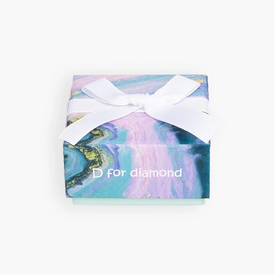 D For Diamond Rose Plated Silver Heart Children's Necklace - D8564 - Image 3