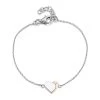 D For Diamond Rose Plated Silver Heart Bracelet - D8565