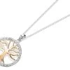 My Diamonds Silver And Rose Gold Plated Diamond F.Hinds Tree Of Life Necklace - D90122