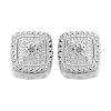 My Diamonds Silver Diamond Cushion Stud Earrings - 9mm - D90135