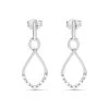 9ct White Gold Diamond Open Teardrop Earrings - 10pts Per Pair - D94105