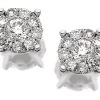 9ct White Gold Starburst Diamond Earrings - 1/3ct Per Pair - D9416