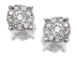 9ct White Gold Starburst Diamond Earrings - 1/3ct Per Pair - D9416