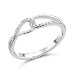 My Diamonds Silver Diamond Loop Ring - D99141
