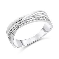 My Diamonds Silver Diamond Band Ring - 6pts - D99153