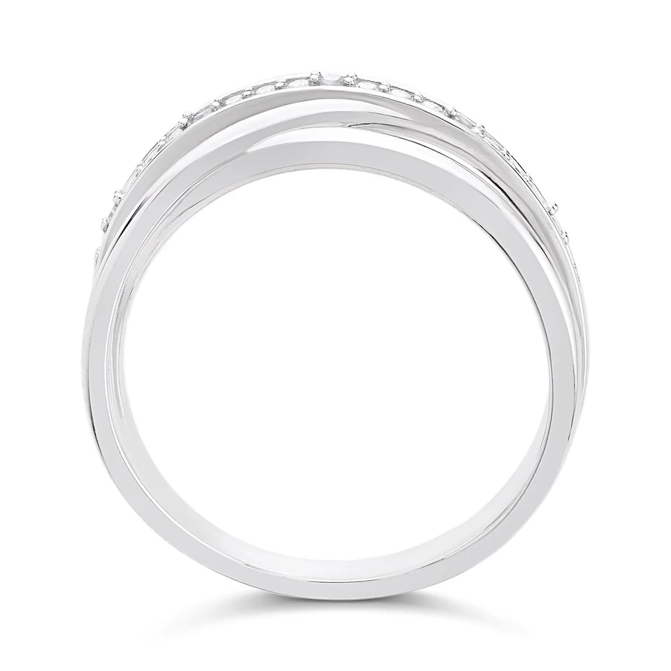 My Diamonds Silver Diamond Band Ring - 6pts - D99153 - Image 3